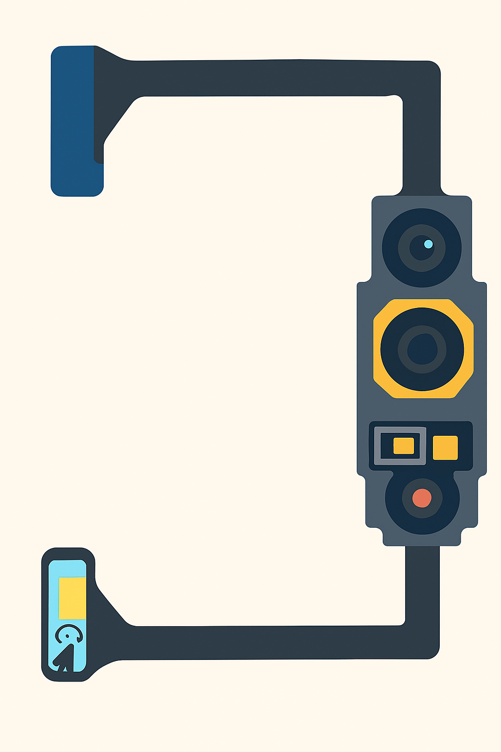 Galaxy Tab S2 9.7 - Appareil Photo Numérique Arrière (Pulled) - Noir