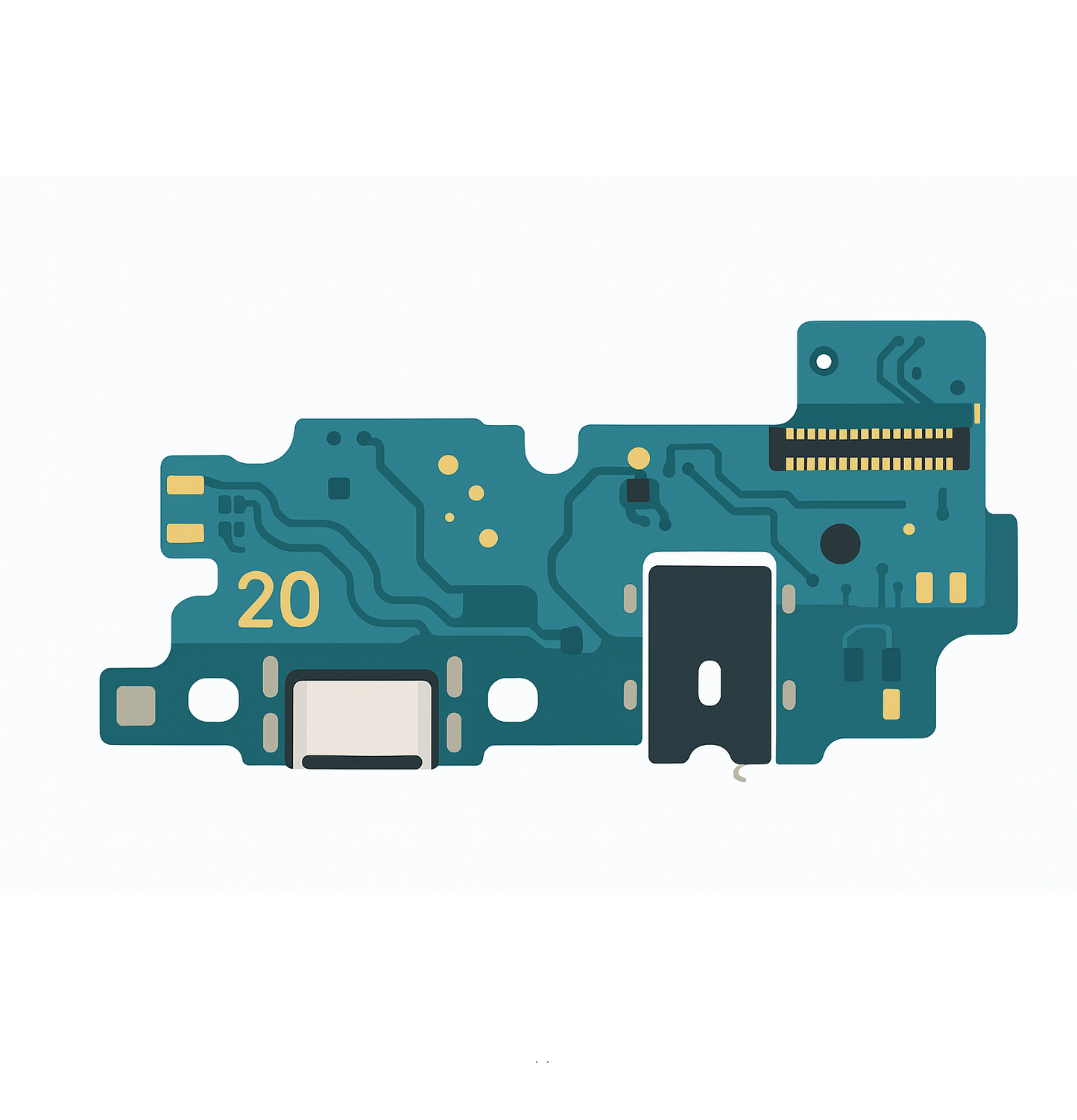 Galaxy S20+ CONNECTEUR DE CHARGE Noir