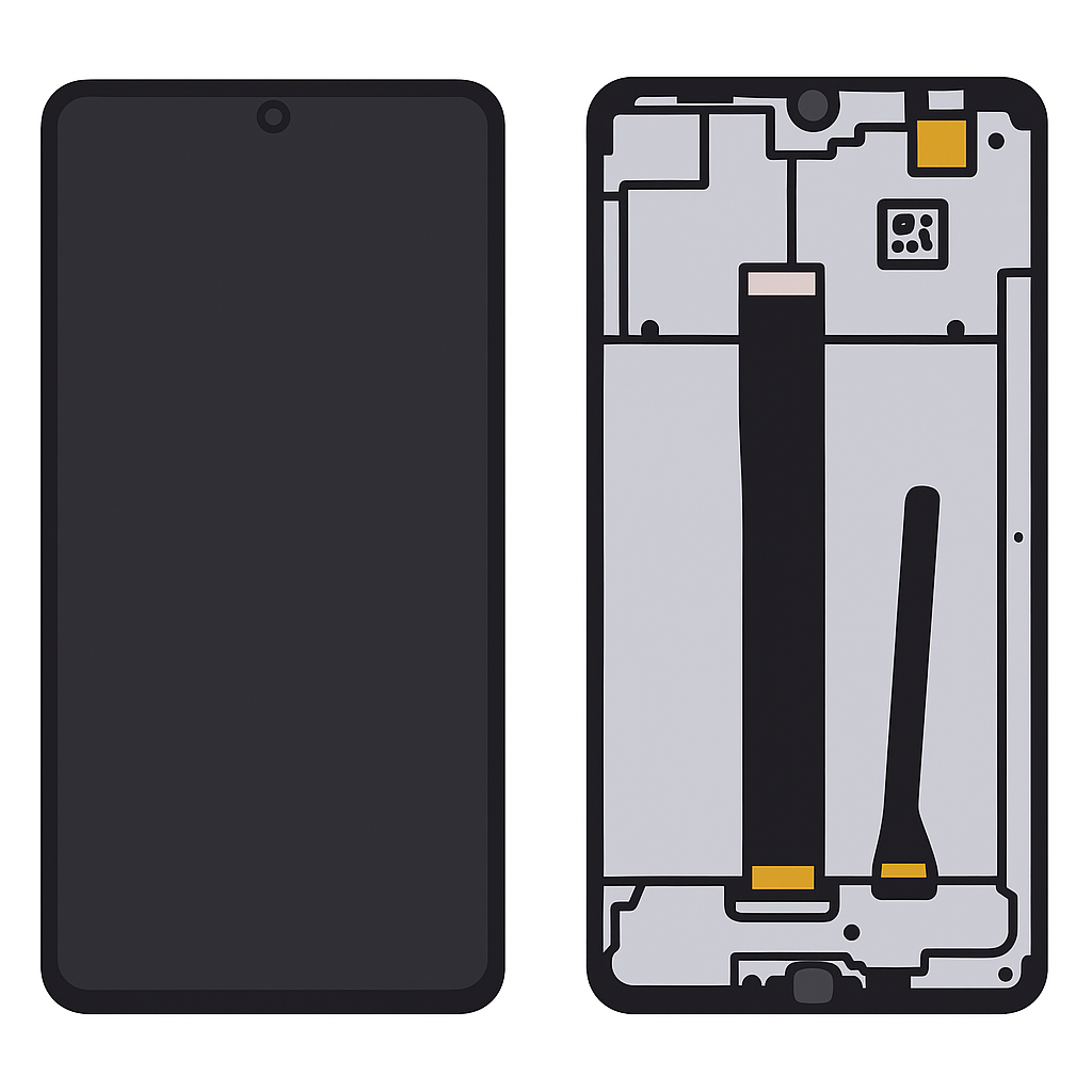 Samsung Galaxy Tab A 10.1 2019 - ÉCRAN Complet (Pulled) - AVEC TACHES DE COLLE Noir